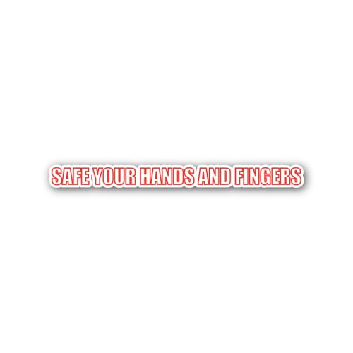 2 (Pieces) 3" and 5" Safe Your Hands and Fingers Sticker, Waterproof Vinyl Decals for Many Purpose L