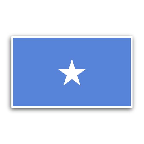 2 (Pieces) 3" and 5" Somalia Flag Sticker, Waterproof Vinyl Decals for Many Purpose Like Cars, Truck
