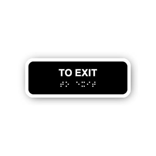 2 (Pieces) 3" and 5" to Exit Sign Sticker, Waterproof Vinyl Decals for Many Purpose Like Cars, Truck
