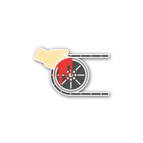 2 (Pieces) 3" and 5" an icon of a Hand with a Film Reel Sticker, Waterproof Vinyl Decals for Many Pu