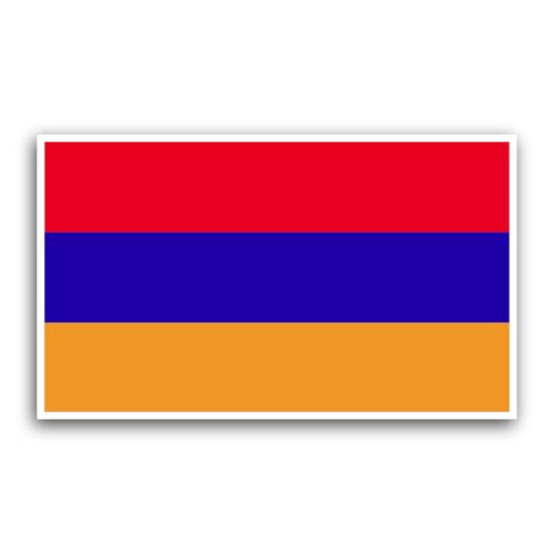 2 (Pieces) 3" and 5" Armenia Flag Sticker, Waterproof Vinyl Decals for Many Purpose Like Cars, Truck