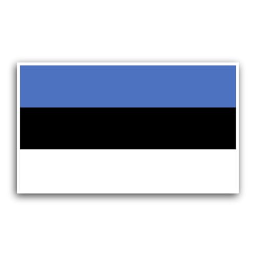 2 (Pieces) 3" and 5" Estonia Flag Sticker, Waterproof Vinyl Decals for Many Purpose Like Cars, Truck