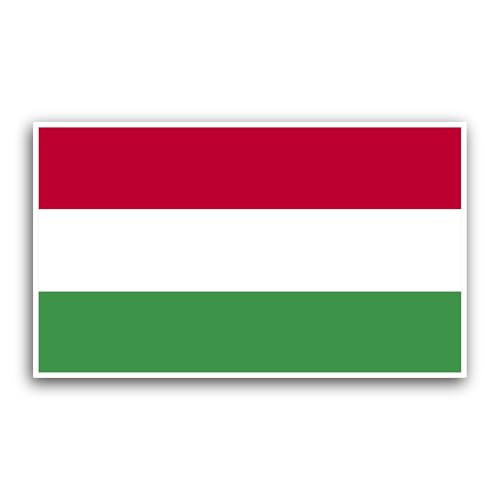 2 (Pieces) 3" and 5" Hungary Flag Sticker, Waterproof Vinyl Decals for Many Purpose Like Cars, Truck