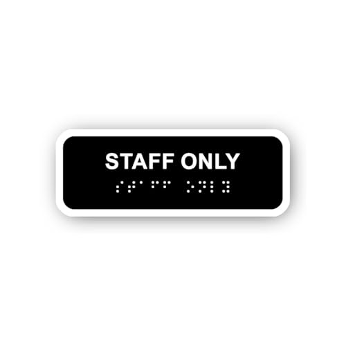 2 (Pieces) 3" and 5" Staff Only Sign Sticker, Waterproof Vinyl Decals for Many Purpose Like Cars, Tr