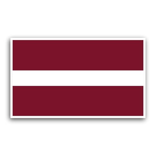 2 (Pieces) 3" and 5" Latvia Flag Sticker, Waterproof Vinyl Decals for Many Purpose Like Cars, Trucks