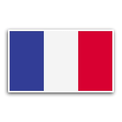 2 (Pieces) 3" and 5" France Flag Sticker, Waterproof Vinyl Decals for Many Purpose Like Cars, Trucks