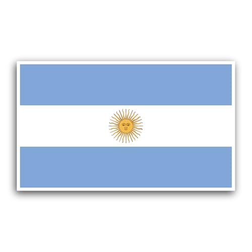 2 (Pieces) 3" and 5" Argentina Flag Sticker, Waterproof Vinyl Decals for Many Purpose Like Cars, Tru