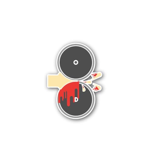 2 (Pieces) 3" and 5" Catastrophic Nip Point Injury Icon Sticker, Waterproof Vinyl Decals for Many Pu