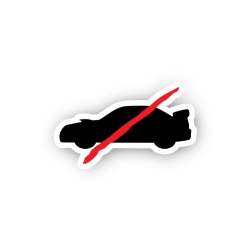 2 (Pieces) 3" and 5" No Modified Cars Sticker, Waterproof Vinyl Decals for Many Purpose Like Cars, T