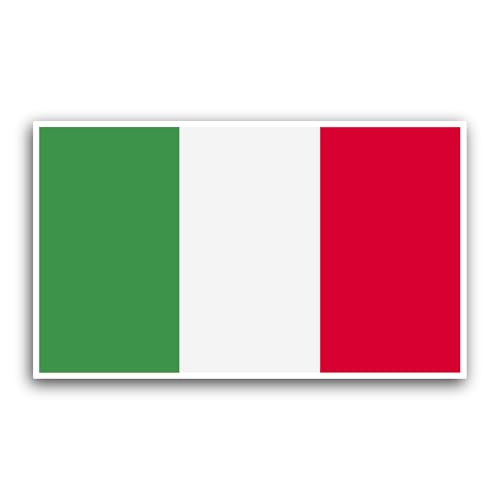 2 (Pieces) 3" and 5" Italy Flag Sticker, Waterproof Vinyl Decals for Many Purpose Like Cars, Trucks,