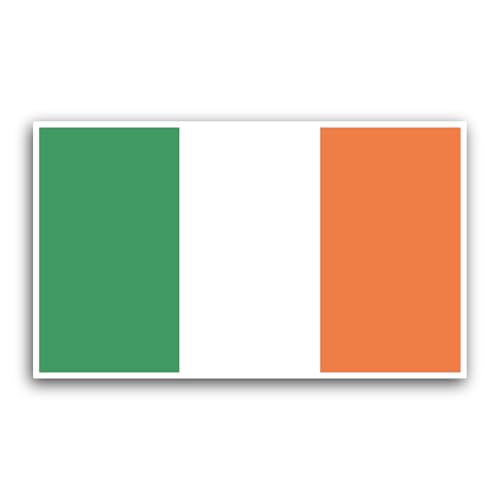 2 (Pieces) 3" and 5" Ireland Flag Sticker, Waterproof Vinyl Decals for Many Purpose Like Cars, Truck