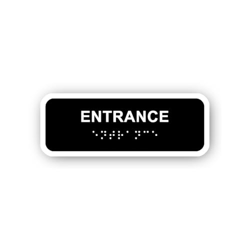2 (Pieces) 3" and 5" Entrance Sign Sticker, Waterproof Vinyl Decals for Many Purpose Like Cars, Truc
