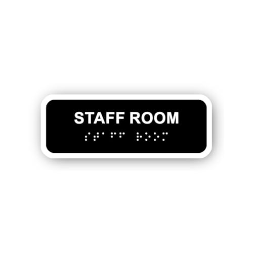 2 (Pieces) 3" and 5" Staff Room Sign Sticker, Waterproof Vinyl Decals for Many Purpose Like Cars, Tr