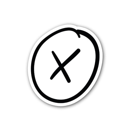 2 (Pieces) 3" and 5" Cross Sign Sticker, Waterproof Vinyl Decals for Many Purpose Like Cars, Trucks,
