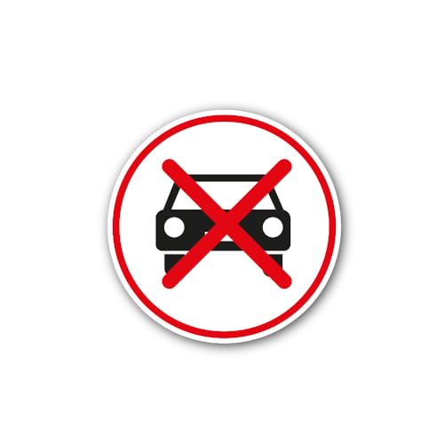 2 (Pieces) 3" and 5" no Parking Icon Sign Sticker, Waterproof Vinyl Decals for Many Purpose Like Car