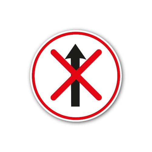 2 (Pieces) 3" and 5" not go Straight Sign Sticker, Waterproof Vinyl Decals for Many Purpose Like Car
