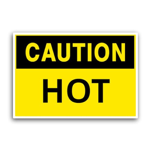 2 (Pieces) 3" and 5" Hot Sign Sticker, Waterproof Vinyl Decals for Many Purpose Like Cars, Trucks, L