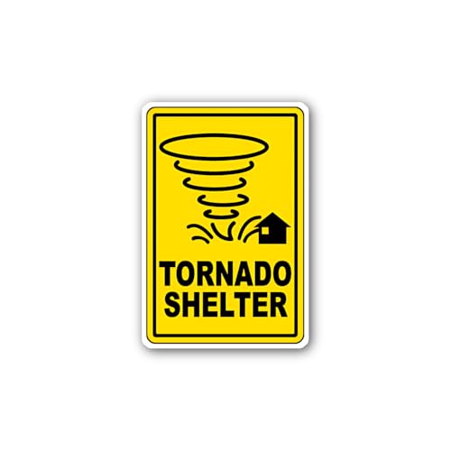 2 (Pieces) 3" and 5" Emergency Shelter Area Sign Arrow Sticker, Waterproof Vinyl Decals for Many Pur