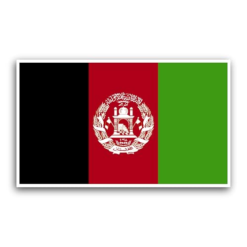 2 (Pieces) 3" and 5" Afganisthan Flag Sticker, Waterproof Vinyl Decals for Many Purpose Like Cars, T