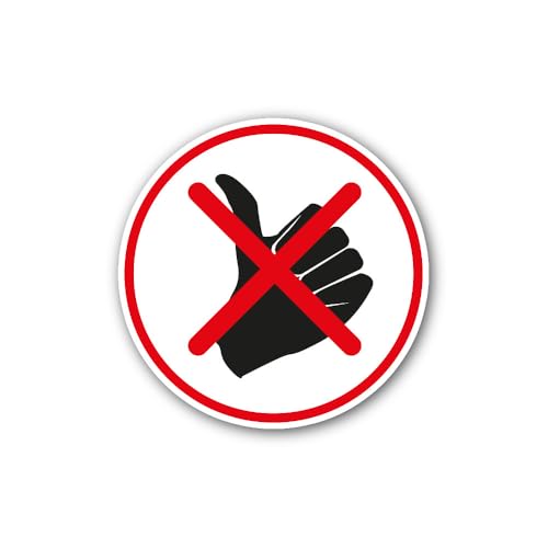 2 (Pieces) 3" and 5" No Hitchhiking Sign Sticker, Waterproof Vinyl Decals for Many Purpose Like Cars