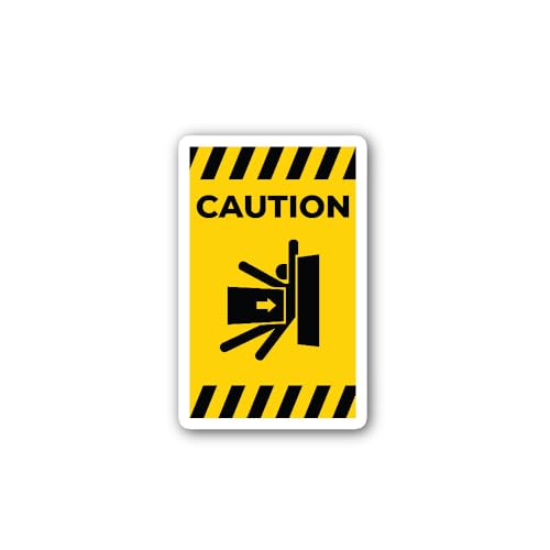 2 (Pieces) 3" and 5" Body Crush Force from Side Symbol Sign Sticker, Waterproof Vinyl Decals for Man