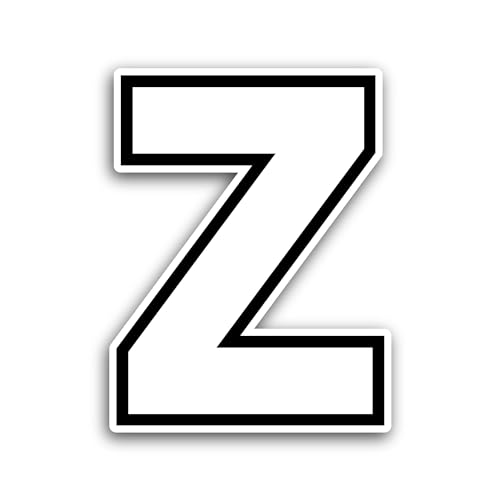 2 (Pieces) 3" and 5" Letter Z Sticker, Waterproof Vinyl Decals for Many Purpose Like Cars, Trucks, L