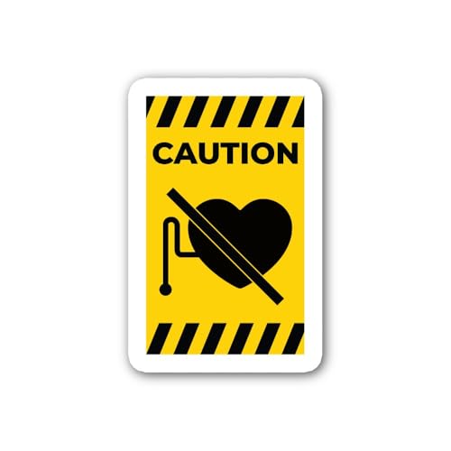 2 (Pieces) 3" and 5" Medical implants Caution Sign Sticker, Waterproof Vinyl Decals for Many Purpose