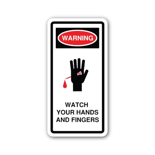 2 (Pieces) 3" and 5" Deep Cut Danger Sticker, Waterproof Vinyl Decals for Many Purpose Like Cars, Tr