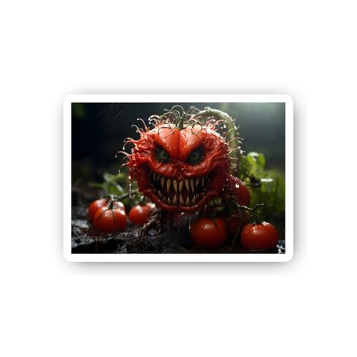 2 (Pieces) 3" and 5" Angry Looking Sticker, Waterproof Vinyl Decals for Many Purpose Like Cars, Truc
