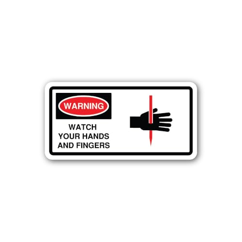2 (Pieces) 3" and 5" Downward Pointing Sharp Object Sticker, Waterproof Vinyl Decals for Many Purpos