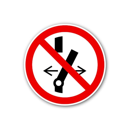 2 (Pieces) 3" and 5" Prohibition of Switch Operation Sticker, Waterproof Vinyl Decals for Many Purpo