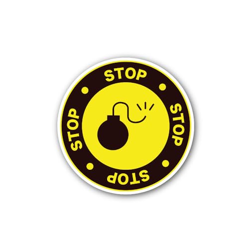 2 (Pieces) 3" and 5" Bomb with a lit Fuse Sign Sticker, Waterproof Vinyl Decals for Many Purpose Lik