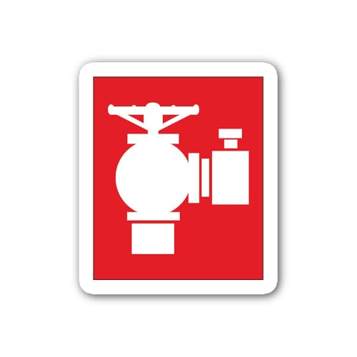 2 (Pieces) 3" and 5" Fire Hydrant Safety Sign Sticker, Waterproof Vinyl Decals for Many Purpose Like