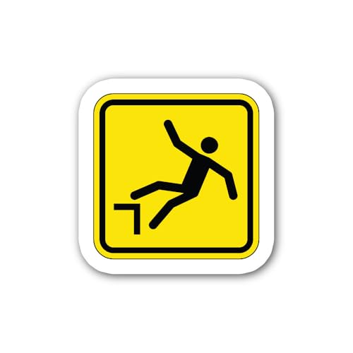 2 (Pieces) 3" and 5" Beware Drop Sign Sticker, Waterproof Vinyl Decals for Many Purpose Like Cars, T