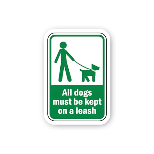 2 (Pieces) 3" and 5" All Dogs on Leash Sticker, Waterproof Vinyl Decals for Many Purpose Like Cars,