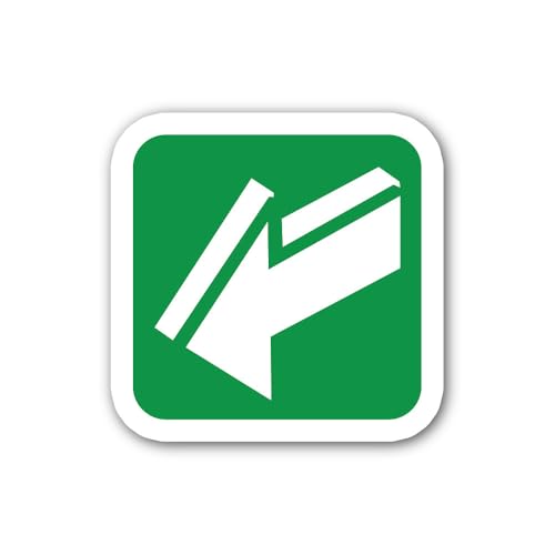 2 (Pieces) 3" and 5" Safe exit Routes Sticker, Waterproof Vinyl Decals for Many Purpose Like Cars, T