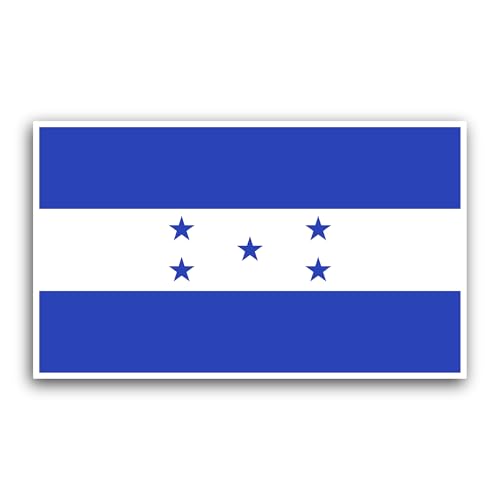 2 (Pieces) 3" and 5" Honduras Flag Sticker, Waterproof Vinyl Decals for Many Purpose Like Cars, Truc