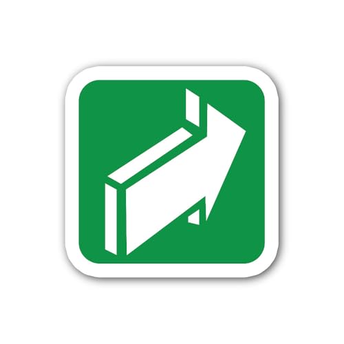 2 (Pieces) 3" and 5" A Safety Sign Sticker, Waterproof Vinyl Decals for Many Purpose Like Cars, Truc
