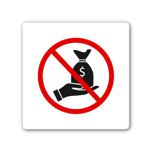 2 (Pieces) 3" and 5" Zero Tolerance for Bribes Sticker, Waterproof Vinyl Decals for Many Purpose Lik