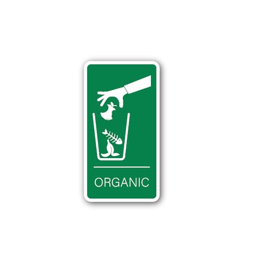 2 (Pieces) 3" and 5" ORGANIC sign Sticker, Waterproof Vinyl Decals for Many Purpose Like Cars, Truck