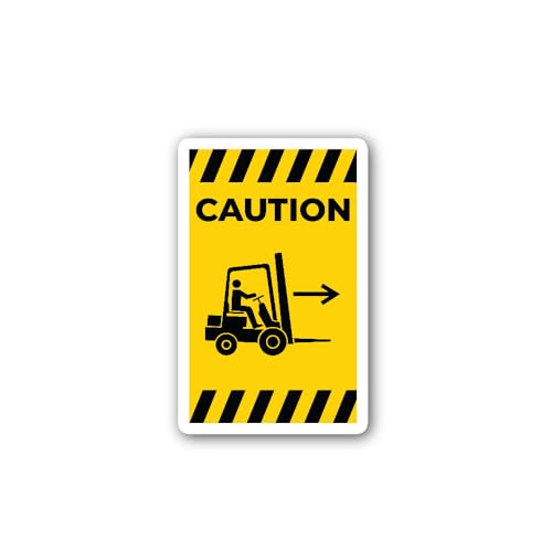 2 (Pieces) 3" and 5" Forklift Point Symbol Sign Sticker, Waterproof Vinyl Decals for Many Purpose Li