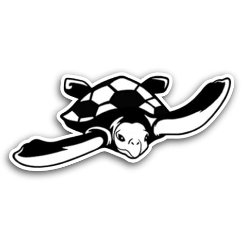 2 (Pieces) 3" and 5" Turtle Sticker, Waterproof Vinyl Decals for Many Purpose Like Cars, Trucks, Lap