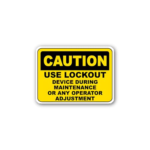 2 (Pieces) 3" and 5" Caution USE Lockout Sticker, Waterproof Vinyl Decals for Many Purpose Like Cars