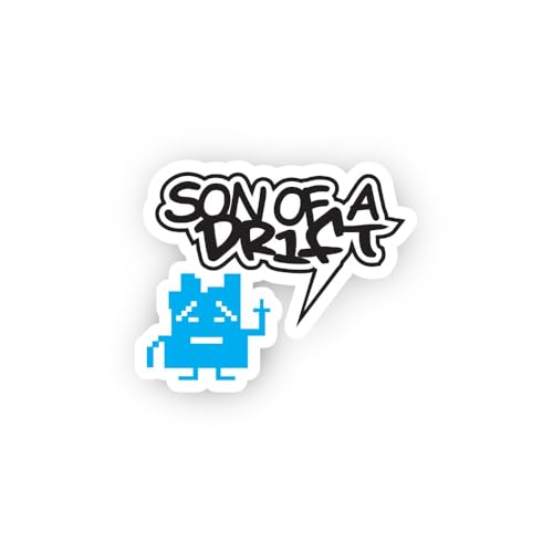 2 (Pieces) 3" and 5" Pixel Monster Speech Bubble Sticker, Waterproof Vinyl Decals for Many Purpose L