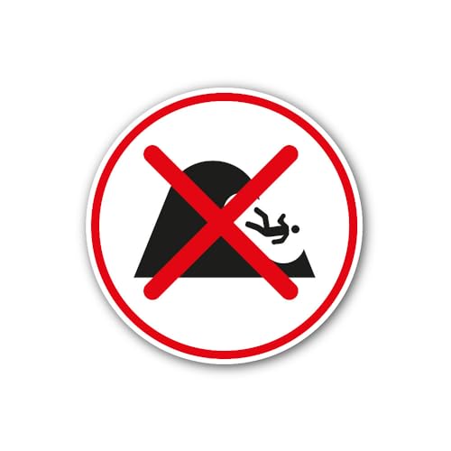 2 (Pieces) 3" and 5" No Parking Circle Road Sign Sticker, Waterproof Vinyl Decals for Many Purpose L