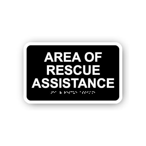 2 (Pieces) 3" and 5" Area of Rescue Assistance Sticker, Waterproof Vinyl Decals for Many Purpose Lik