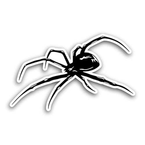 2 (Pieces) 3" and 5" Spider Walking Sticker, Waterproof Vinyl Decals for Many Purpose Like Cars, Tru