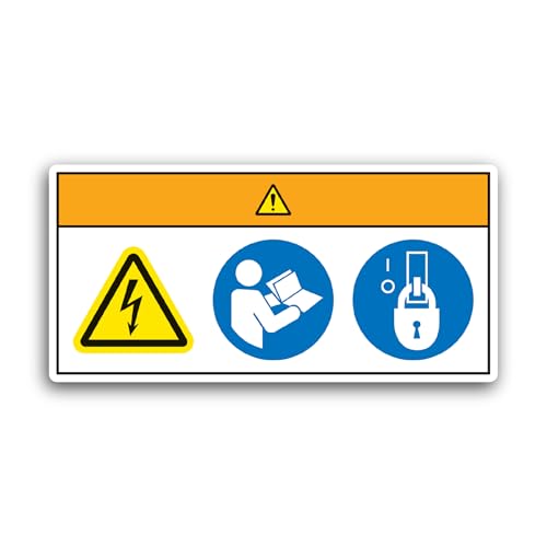 2 (Pieces) 3" and 5" High Voltage and Fuse Label Sticker, Waterproof Vinyl Decals for Many Purpose L