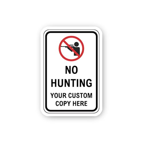 2 (Pieces) 3" and 5" No Hunting Custom Copy Sticker, Waterproof Vinyl Decals for Many Purpose Like C