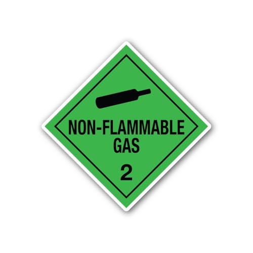 2 (Pieces) 3" and 5" Non-Toxic Gas Placard Sticker, Waterproof Vinyl Decals for Many Purpose Like Ca